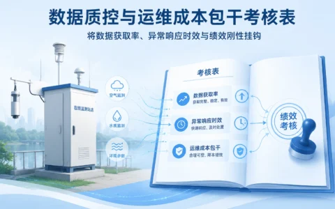 2026年环境监测项目经理数据质控与运维成本包干考核表模板