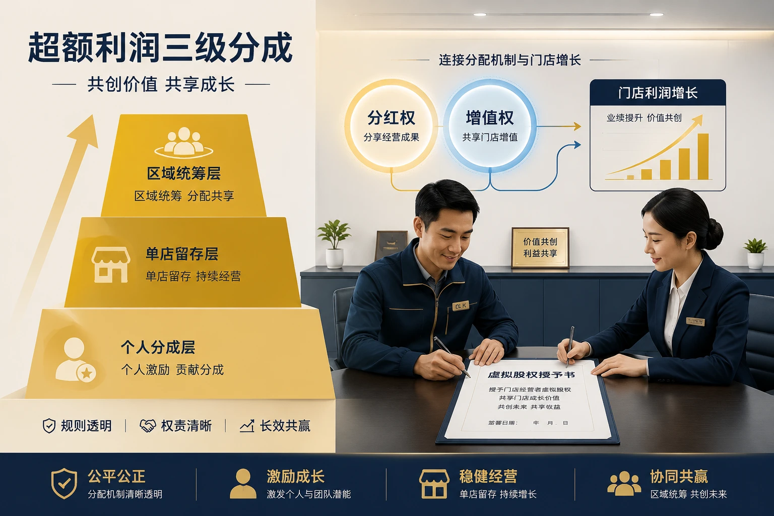 连锁餐饮虚拟股权激励：铺底利润包干与三级超额分成设计（2026年版）
