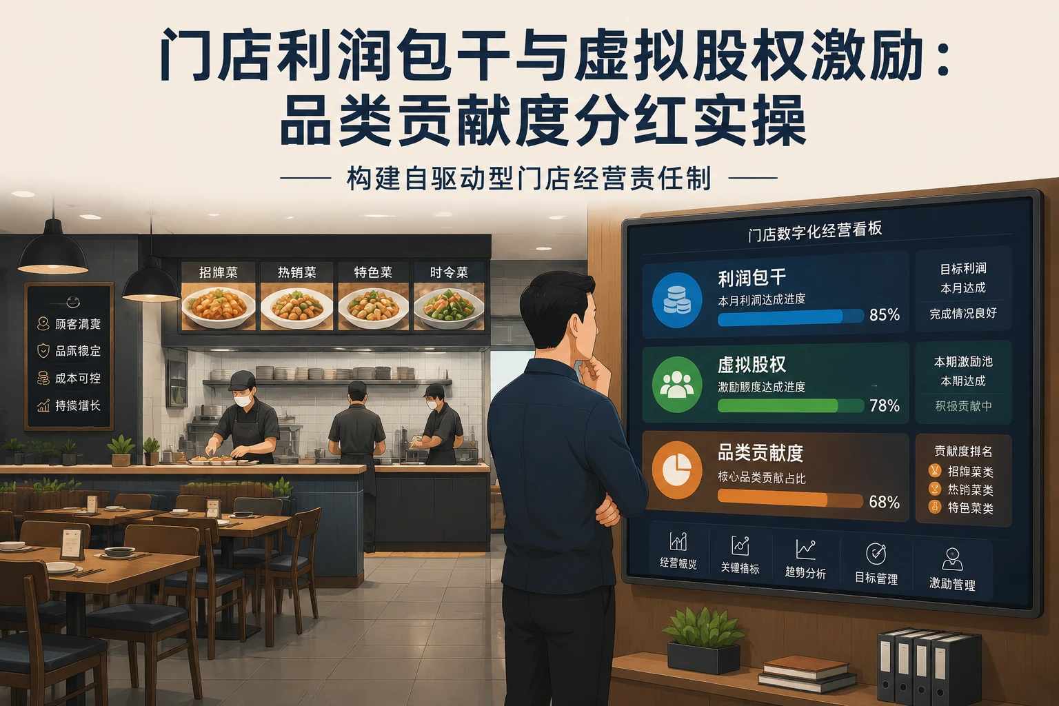 2026年连锁餐饮门店利润包干与虚拟股权激励：品类贡献度分红实操