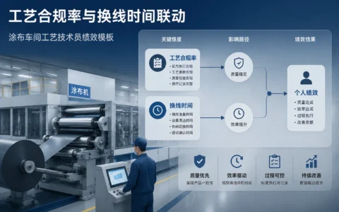 2026年涂布车间工艺技术员绩效联责表：工艺合规率与换线时间直接联动收入