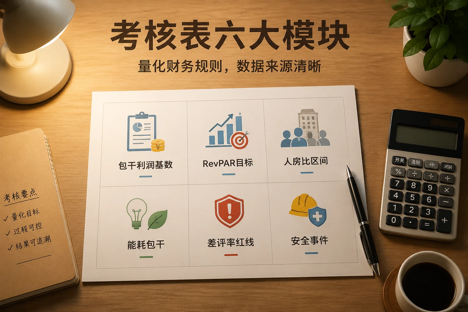 连锁经济型酒店店长年度利润包干表：差评率能耗安全联动规则
