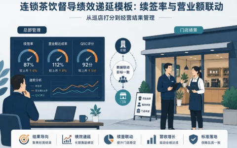 连锁茶饮督导绩效递延模板：续签率、营业额与QSC联动考核表单（2026年版）