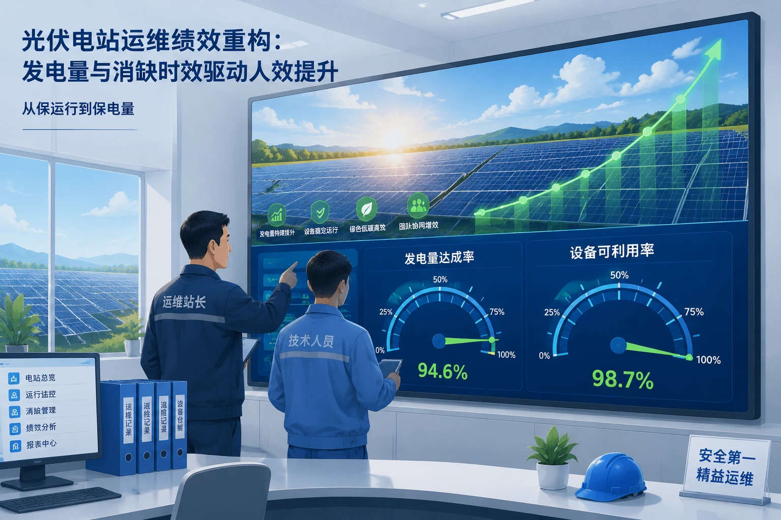 光伏电站运维绩效重构：发电量与消缺时效驱动人效提升（2026年版）