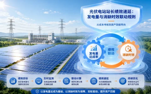 新能源电站站长绩效联动方案：发电量达成率与消缺时效双指标考核框架