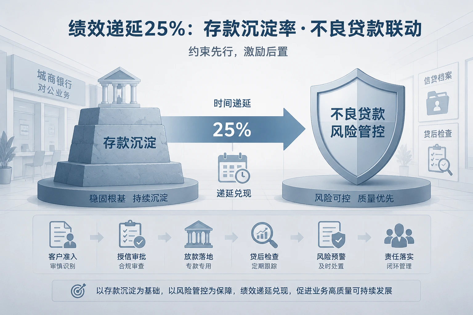 城商行对公经理绩效递延25%：存款沉淀率·不良贷款联动（2026年版）