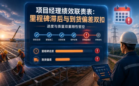 光伏EPC项目经理绩效联责表与双扣减规则（附填写指南）（2026年版）