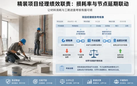 2026年精装项目经理绩效联责考核表：甲供材损耗率、节点延期与交付奖联动