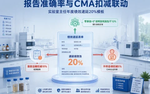 2026年环保检测实验室主任绩效递延模板：报告准确率与CMA不符合项联动扣减实操版）