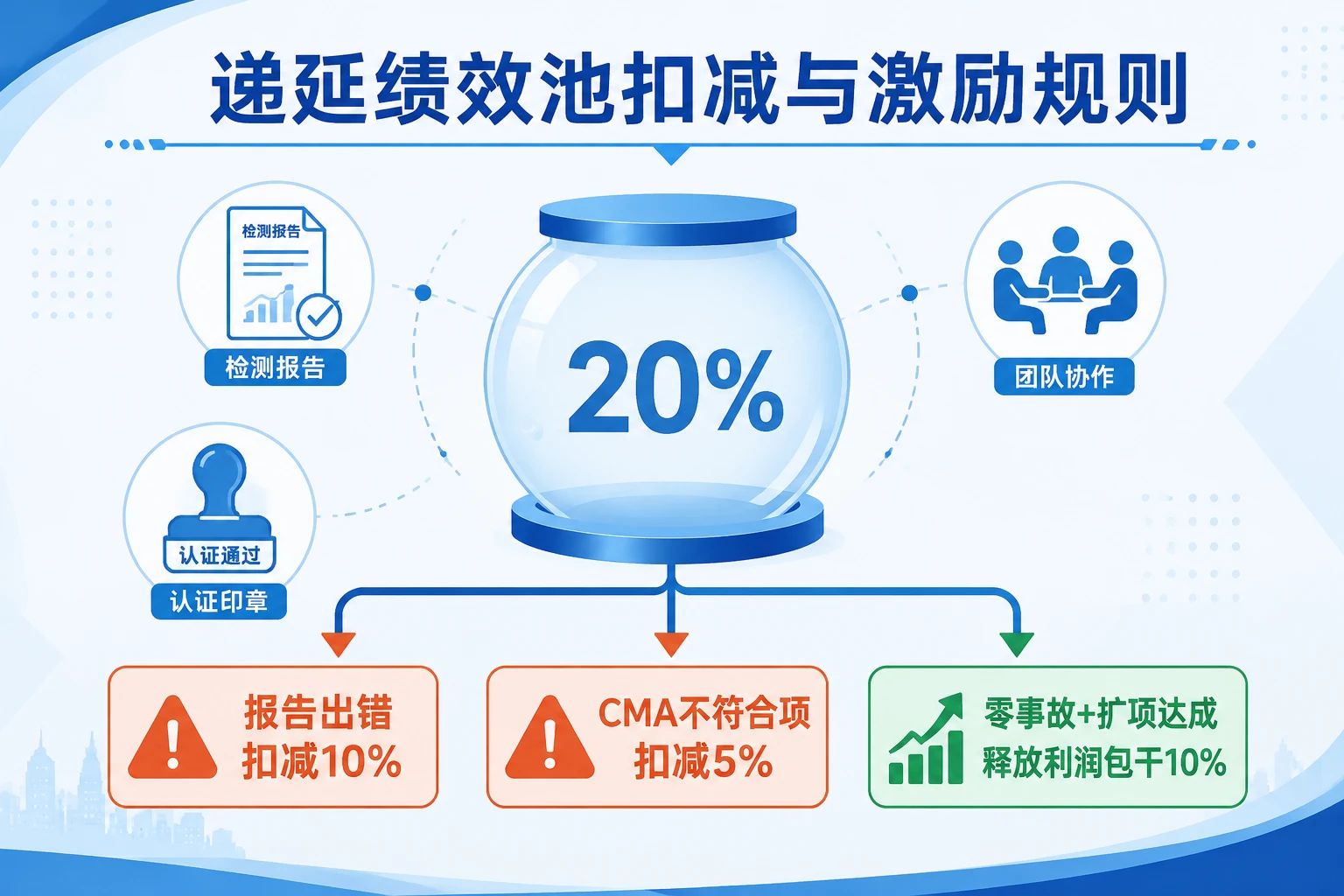 2026年环保检测实验室主任绩效递延20%模板：报告准确率与CMA扣减联动