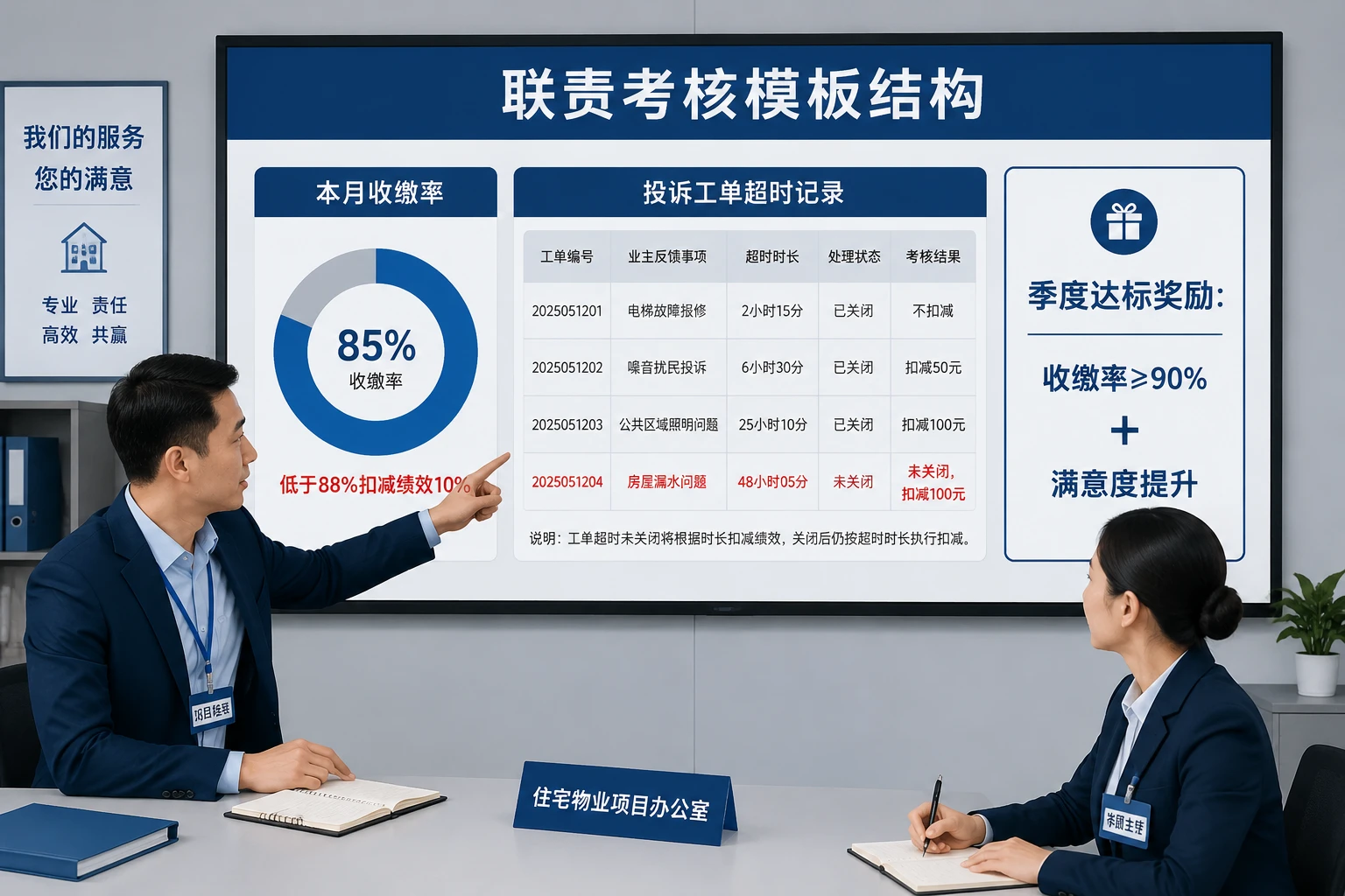 住宅物业项目经理收缴率投诉关闭联责考核表（2026年版）