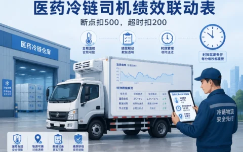 2026年医药冷链司机绩效联动表模板：断点扣500，超时扣200，一步打通GSP合规