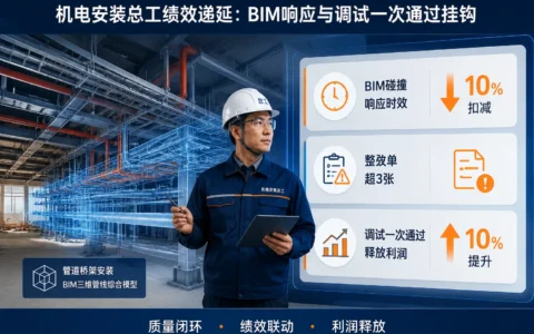 2026年机电安装总工绩效递延模板：BIM协同响应与调试一次通过联动考核