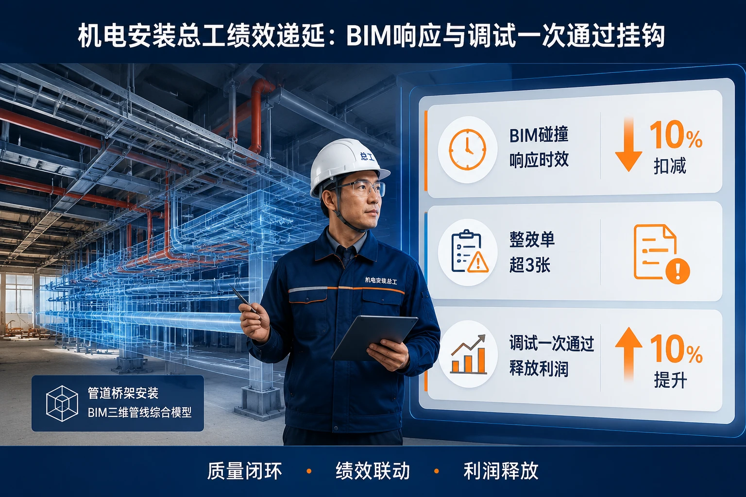 2026年机电安装总工绩效递延表：BIM协同响应与调试一次通过挂钩