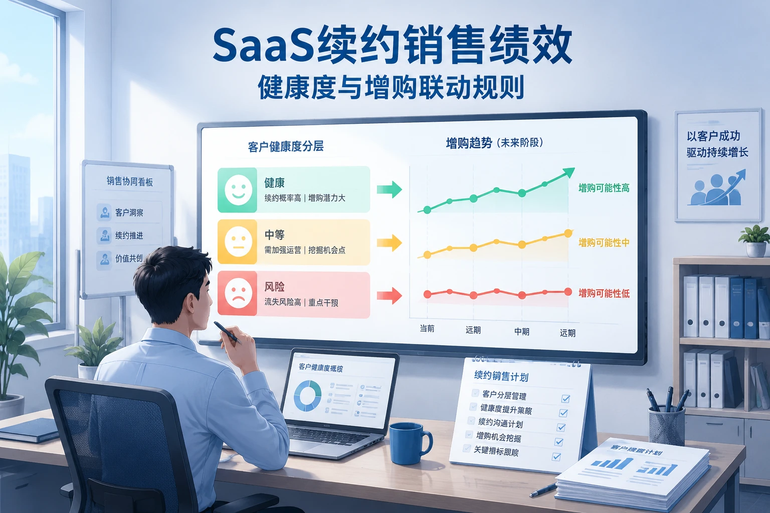 SaaS续约销售绩效：健康度与增购联动规则（2026年版）