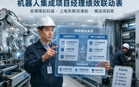 机器人集成项目经理绩效联动表模板：安调滞后与上电失败考核（2026年版）