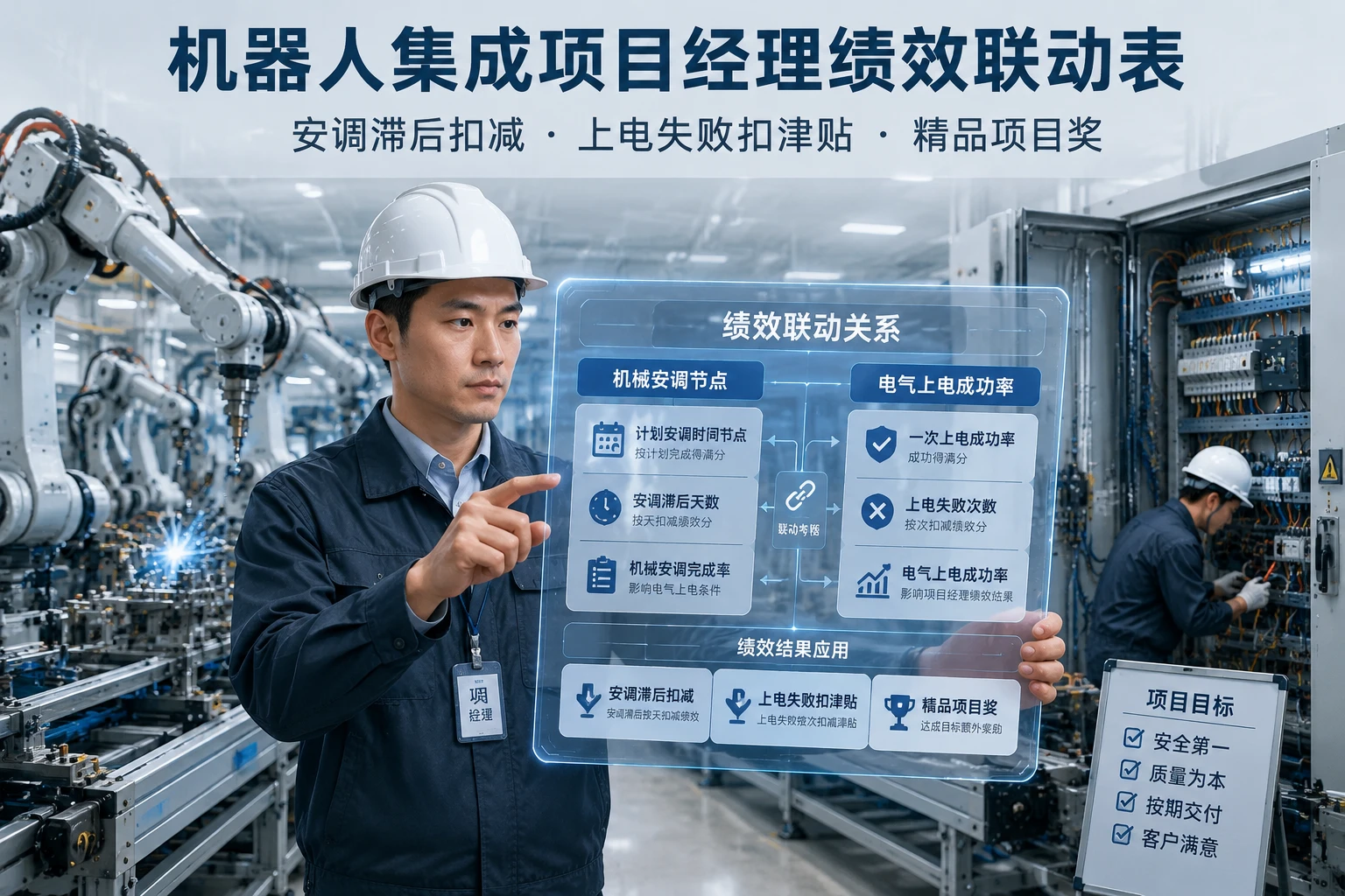 机器人集成项目经理绩效联动表：安调滞后与上电失败考核（2026年版）