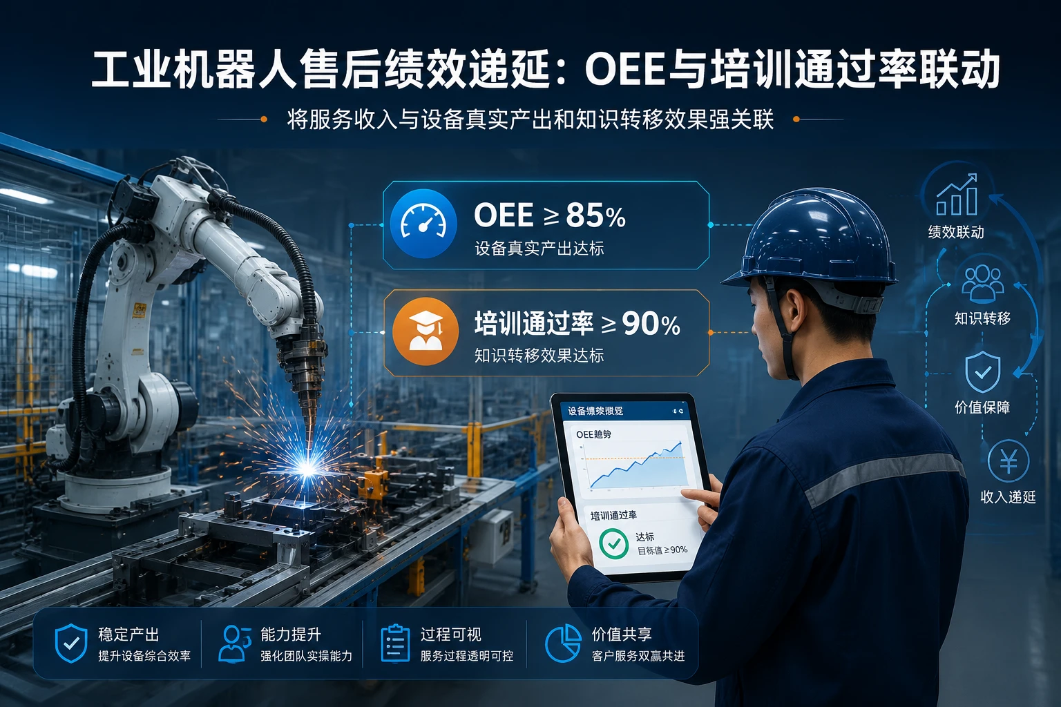 工业机器人售后绩效递延表:OEE与培训通过率联动(2026年版)