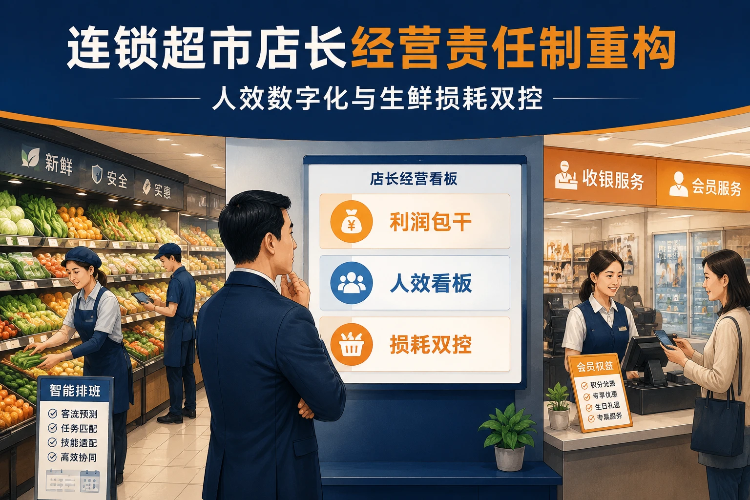 连锁超市店长经营责任制重构：人效数字化与生鲜损耗双控（2026年版）