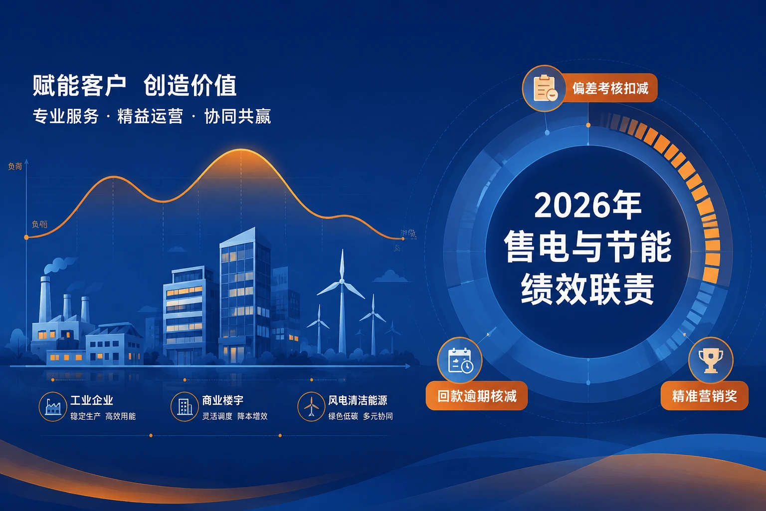 2026年售电与节能绩效联责：客户经理偏差考核扣减10%与回款逾期核减20%