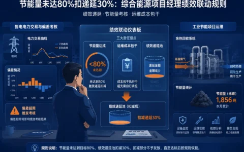 综合能源服务项目经理绩效联动规则：节能量与运维成本双锚点考核方案（2026年版）