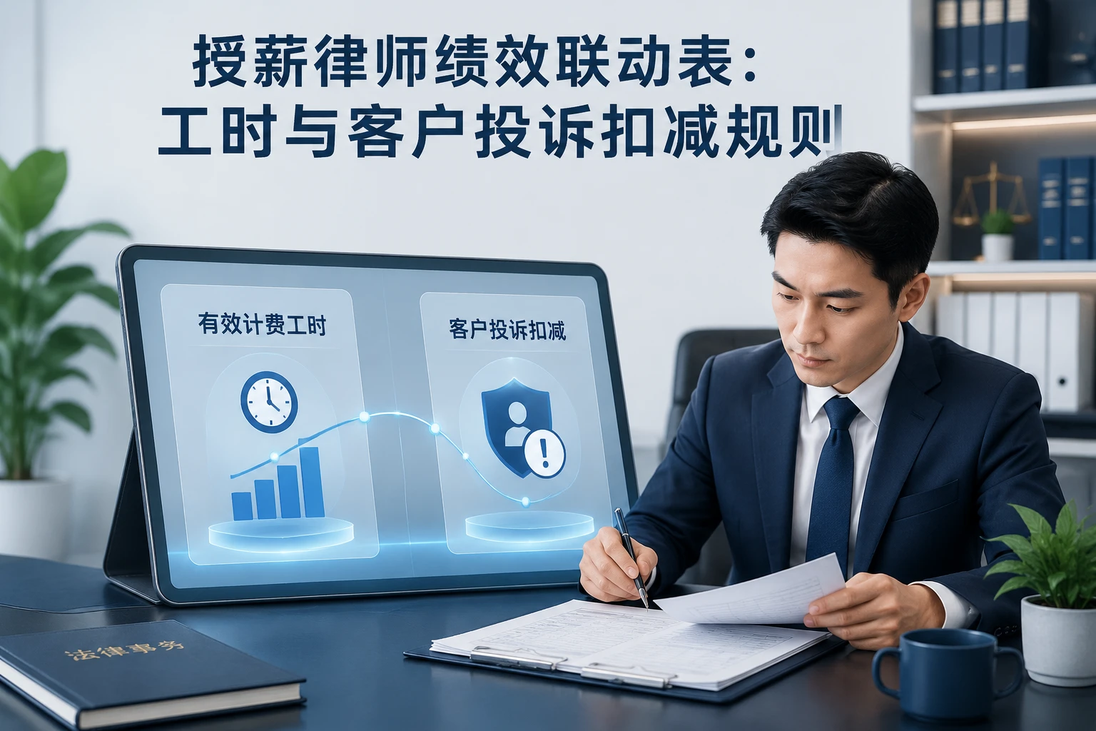 律师事务所授薪律师绩效联动表：有效工时与客户投诉扣减规则