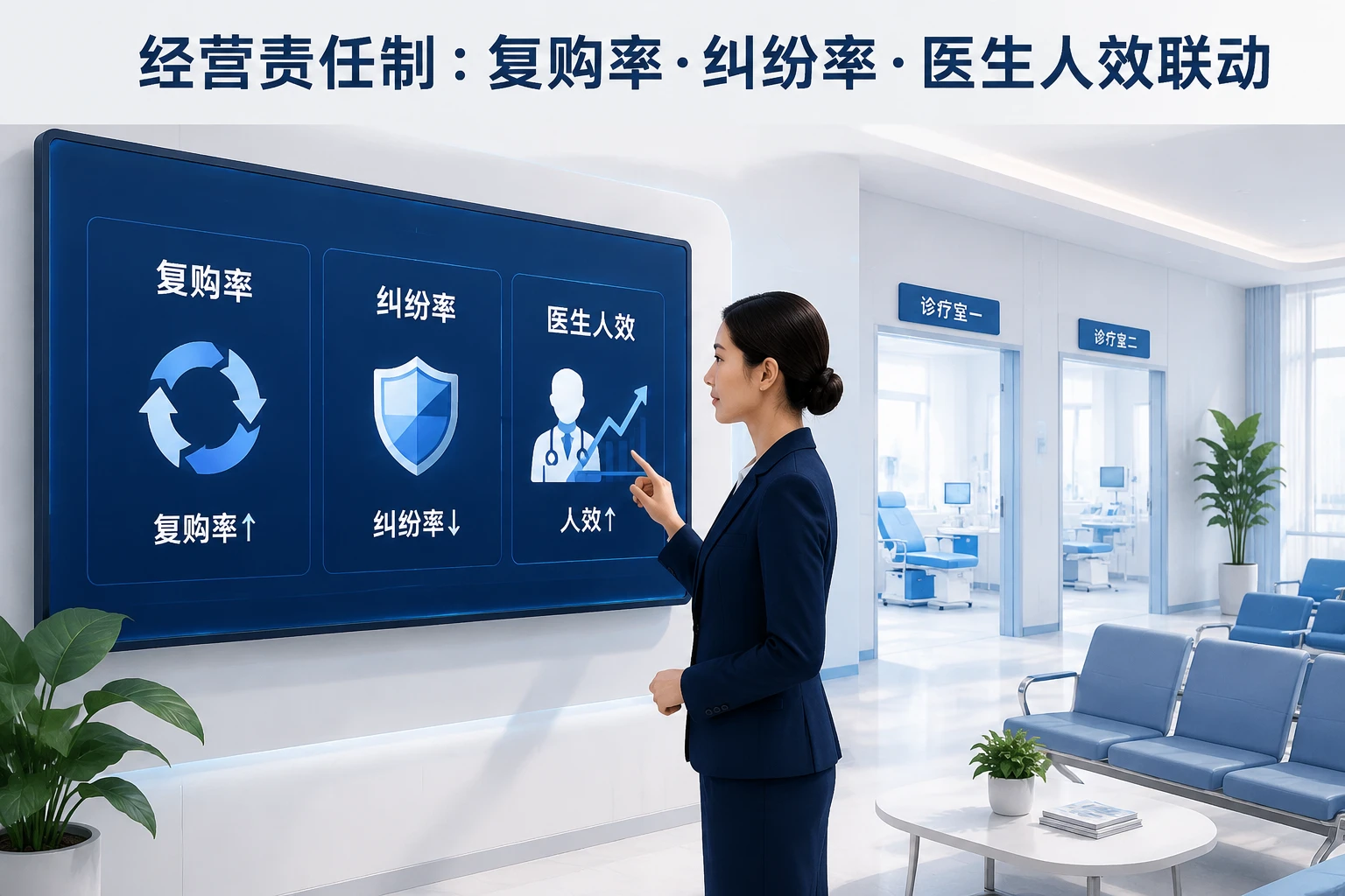 2026年连锁医美门诊经营责任制：复购率、纠纷率与医生人效联动