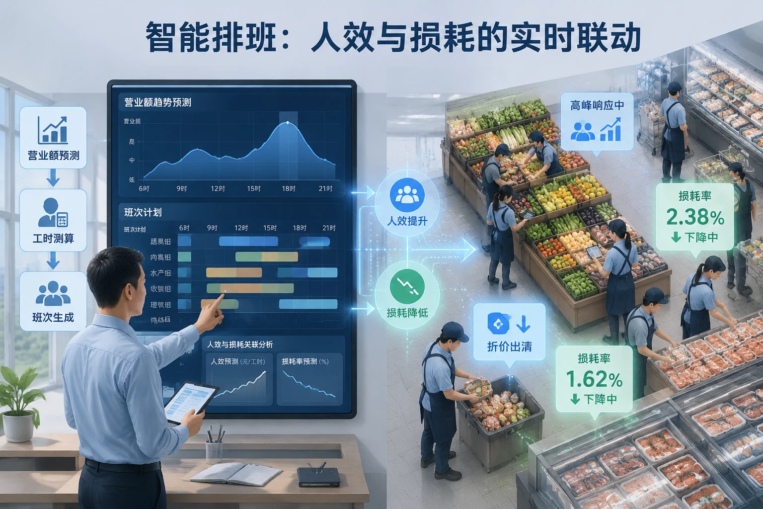 2026年连锁超市人效白皮书：生鲜损耗包干与智能排班重构店长责任制
