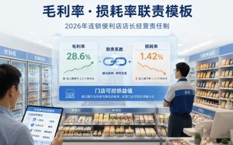 2026年便利店店长经营责任制联责模板：毛利率与损耗率双指标考核表单