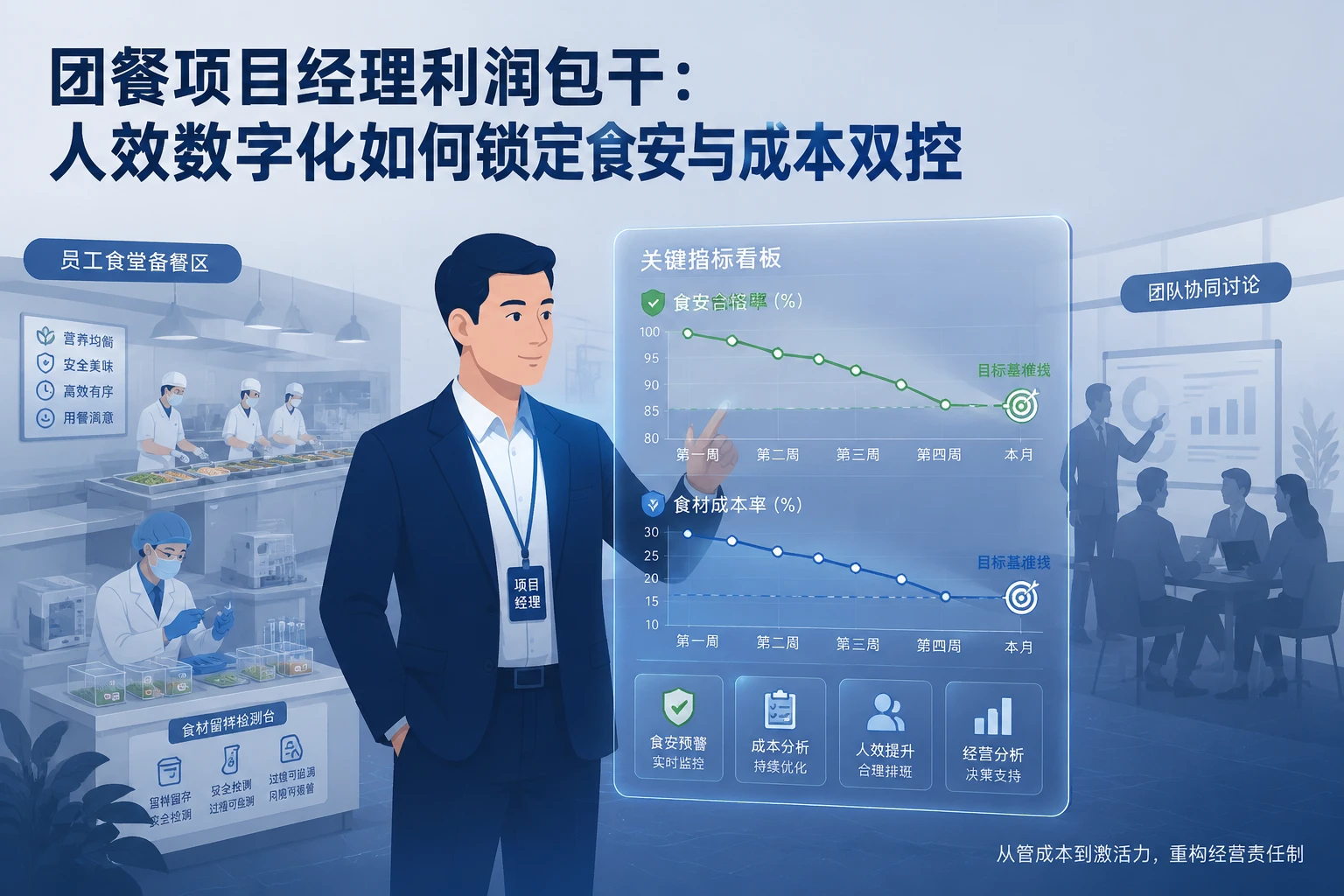 团餐项目经理利润包干：人效数字化如何锁定食安与成本双控（2026年版）