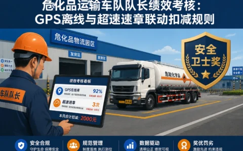 危化品车队队长绩效考核表：GPS在线率与超速违章联动扣减模板（2026年版）