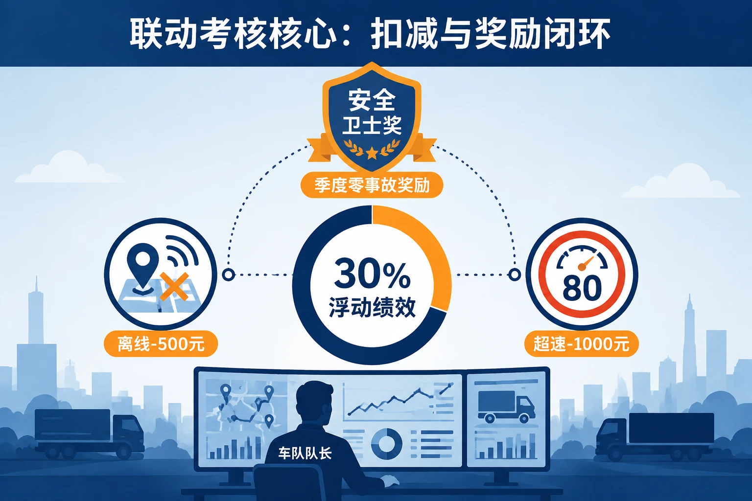 危化品运输车队队长绩效考核表:GPS离线与超速违章联动扣减规则(2026年版)