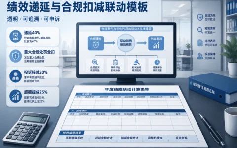 证券营业部负责人绩效递延与合规扣减联动模板·附计算表单）（2026年版）