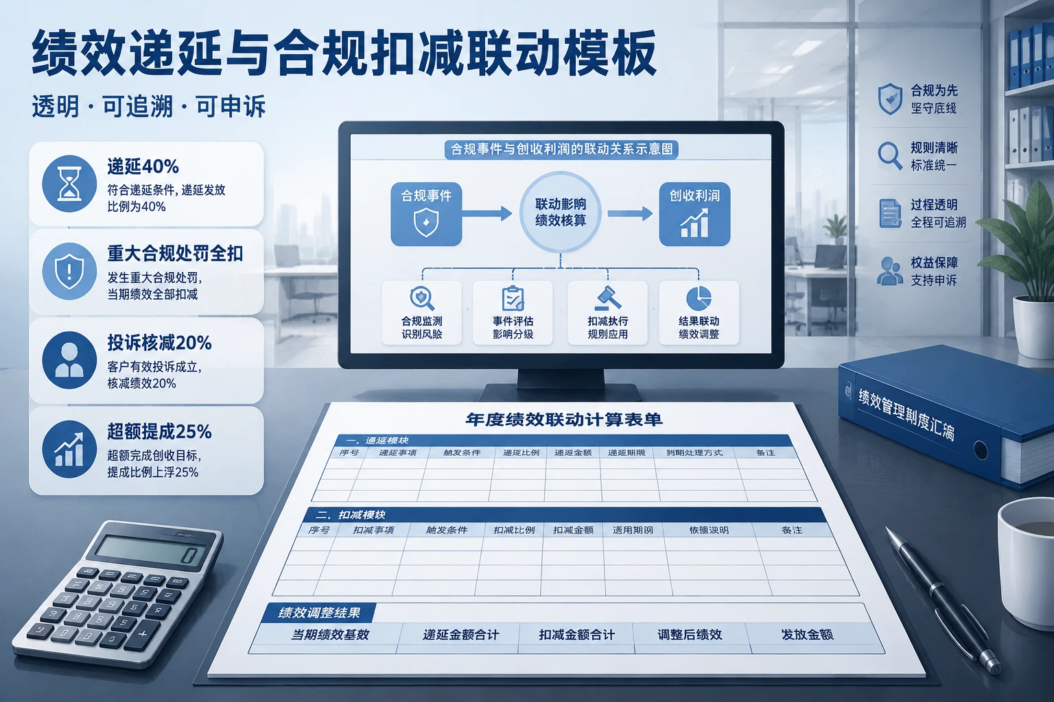 证券营业部负责人绩效递延与合规扣减联动模板(2026年版)