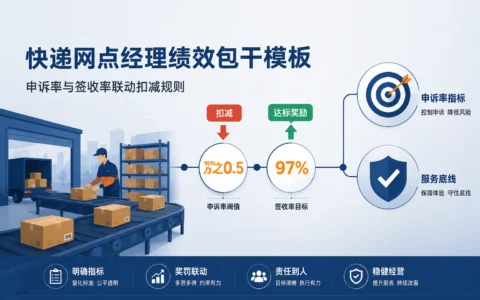 快递网点经理绩效包干模板：申诉率与签收率联动扣减规则实操版）（2026年版）