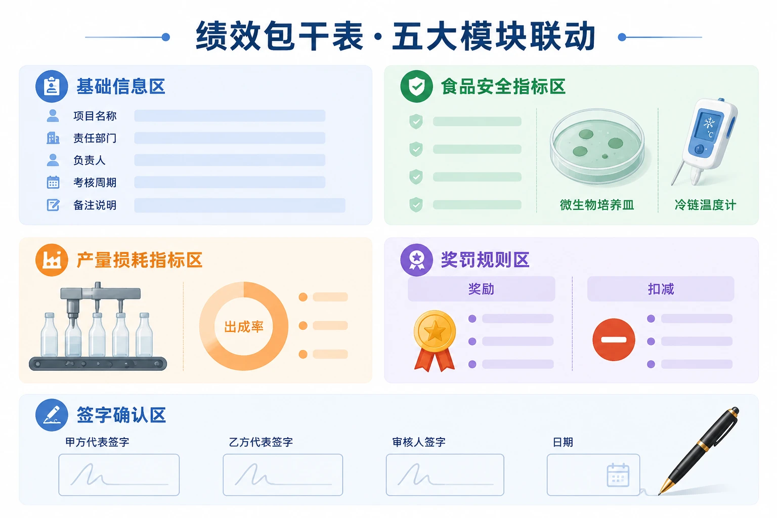 2026年低温乳品车间主任绩效包干表：微生物合格率与灌装损耗联动考核