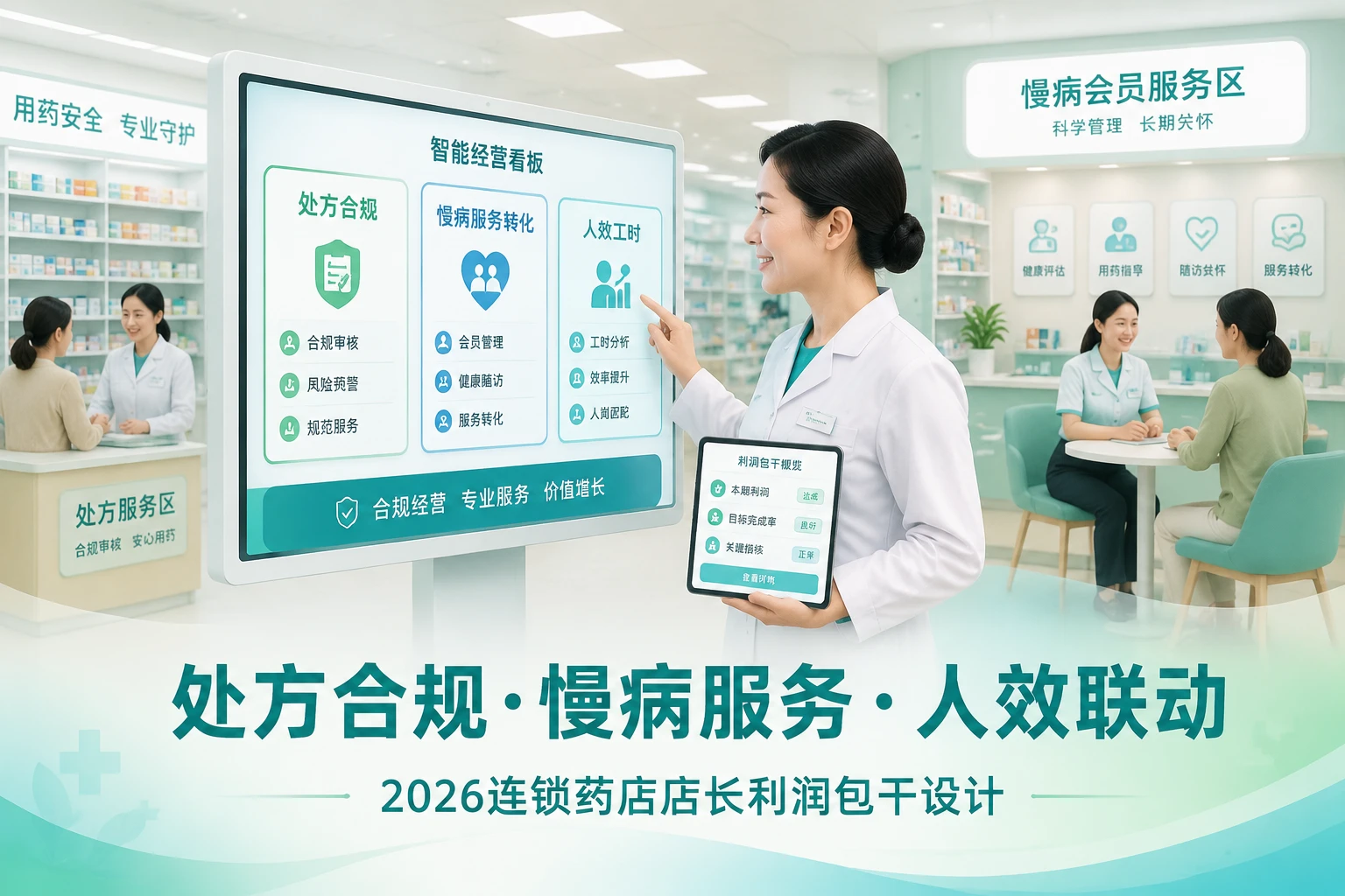 2026年连锁药店店长利润包干设计:处方合规、慢病服务与人效联动