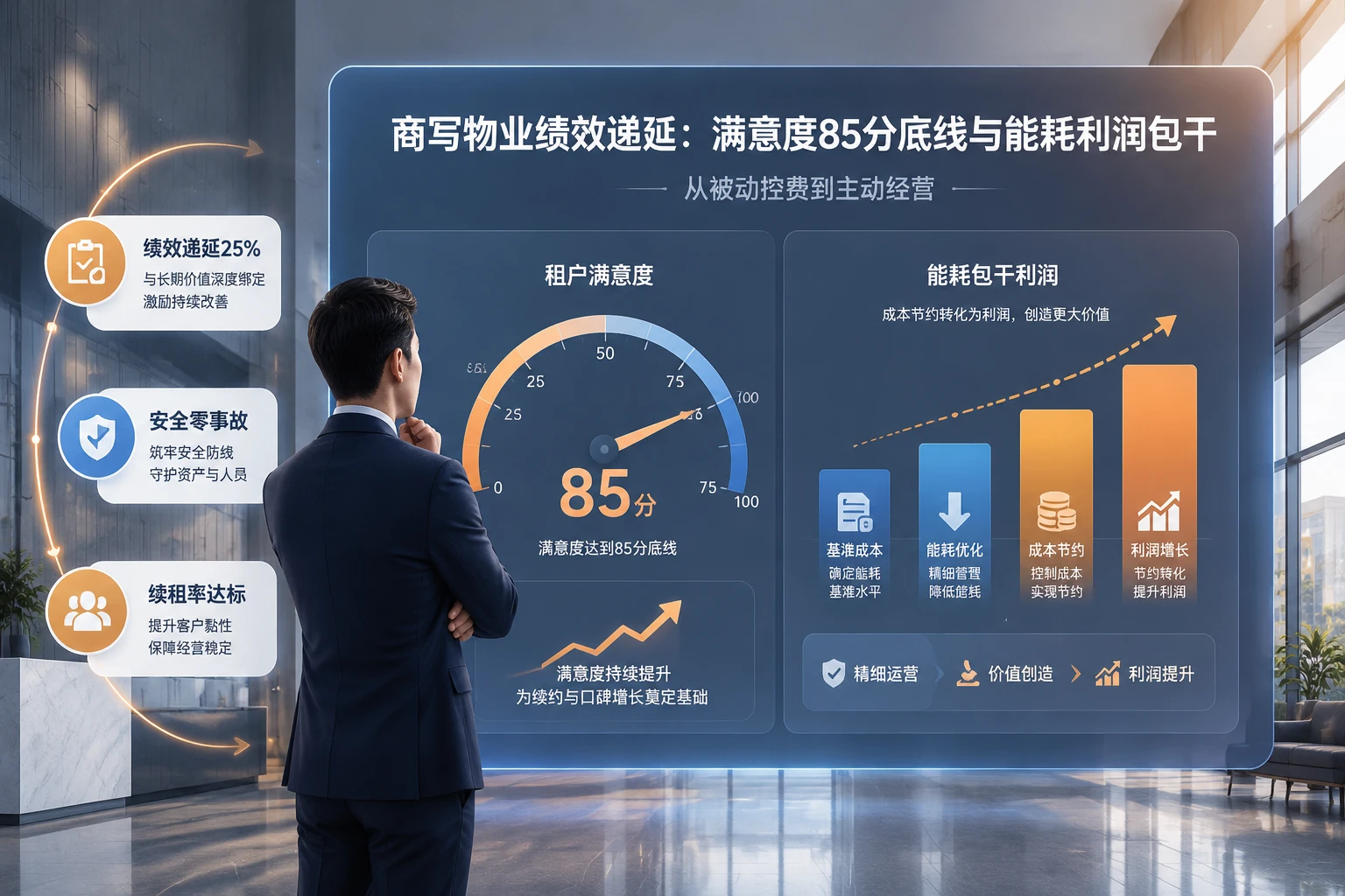 商写物业绩效递延：满意度85分底线与能耗利润包干（2026年版）