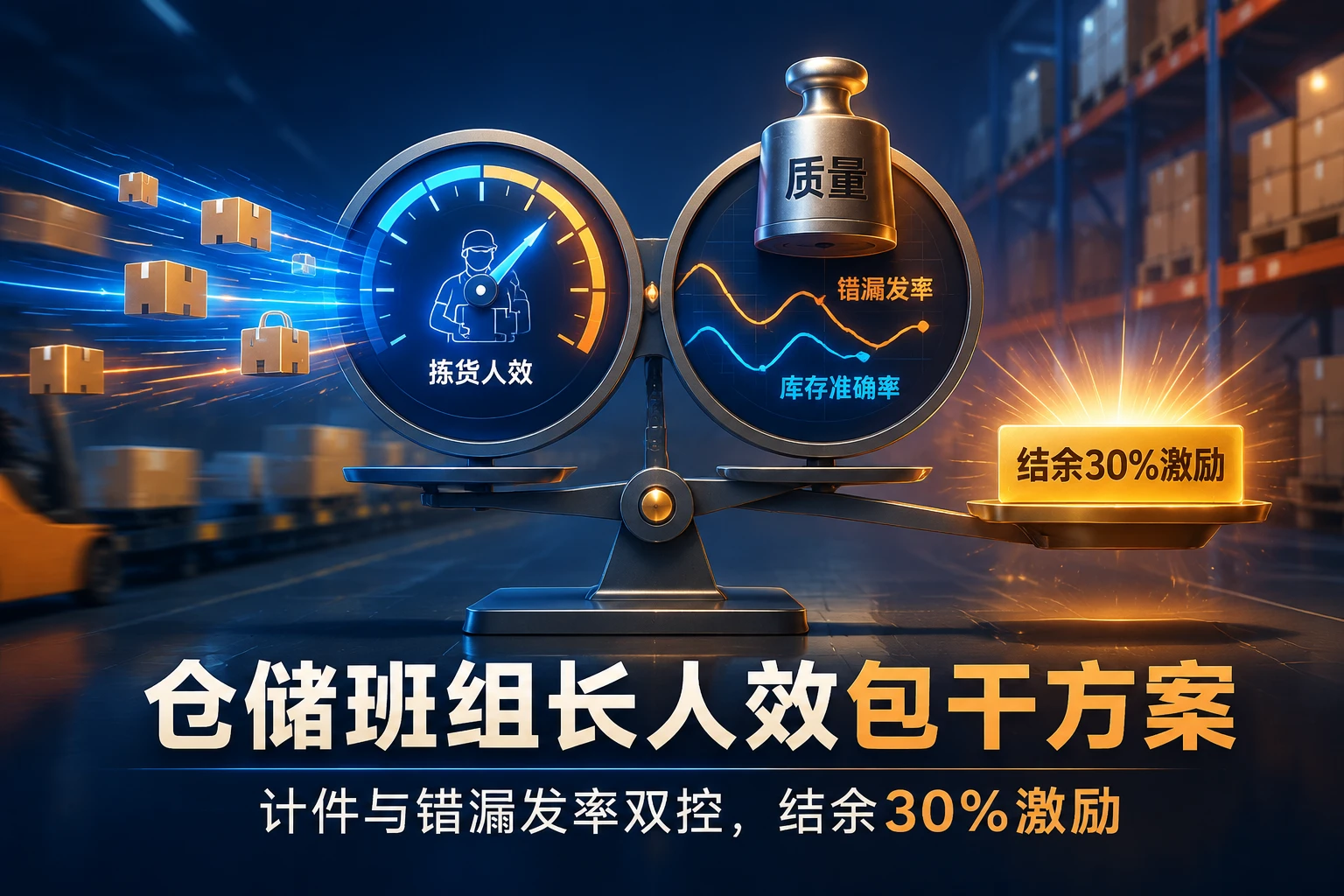 仓储班组长人效包干方案：计件与错漏发率双控，结余30%激励（2026年版）