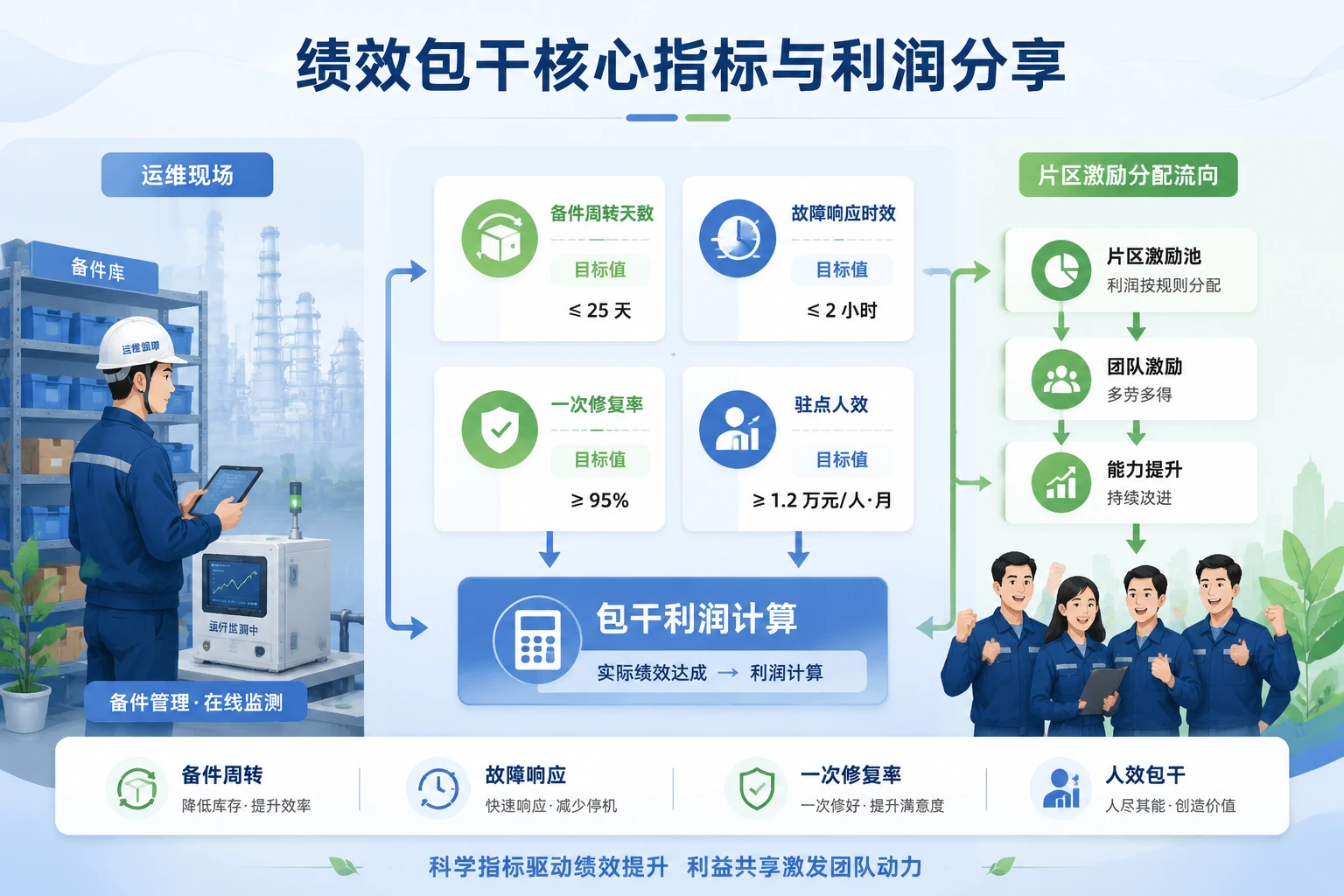 环保监测多站点备件周转与故障响应绩效包干模板（2026年版）