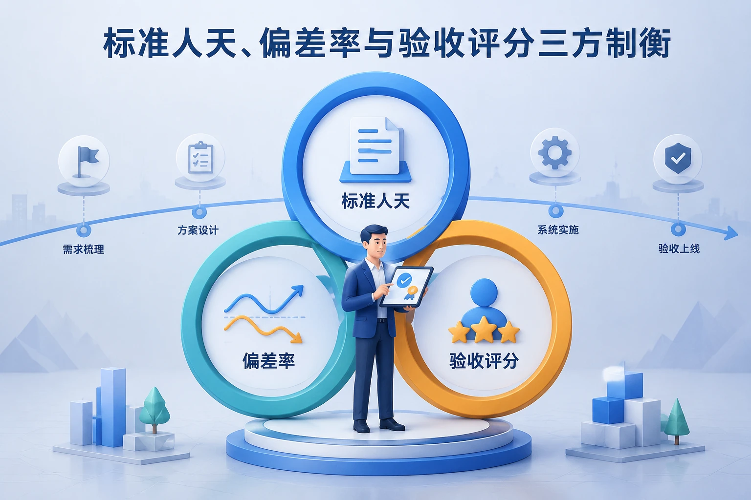 2026年SaaS实施人效包干方案:人天偏差率与验收评分双控,结余三成入池