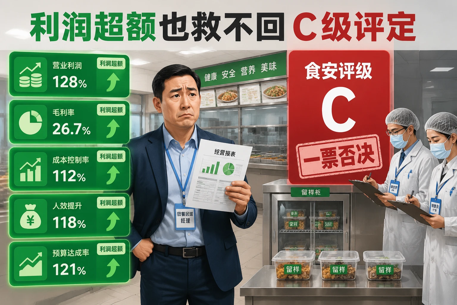 2026年团餐区域经理经营责任制模板:食安一票否决与利润分成