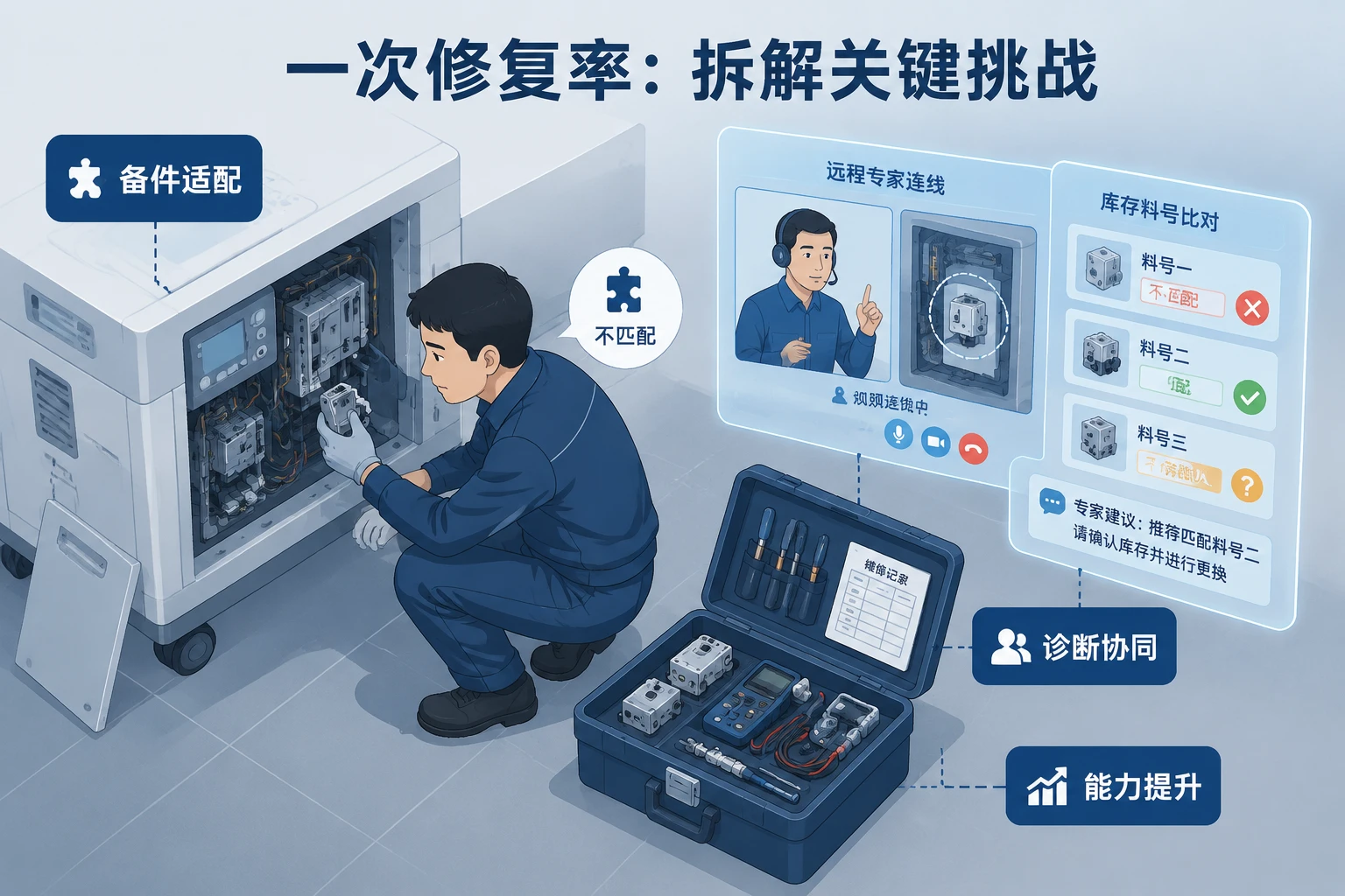 2026年医疗器械售后服务人效变革：一次修复率与配件周转包干重构