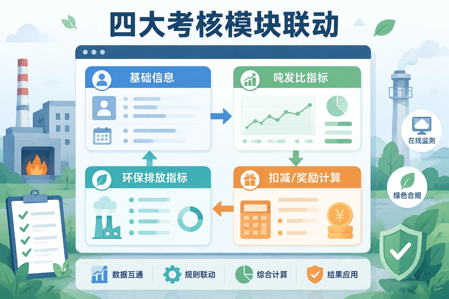 运行值长月度考核表：吨发比与环保排放双控（2026年版）