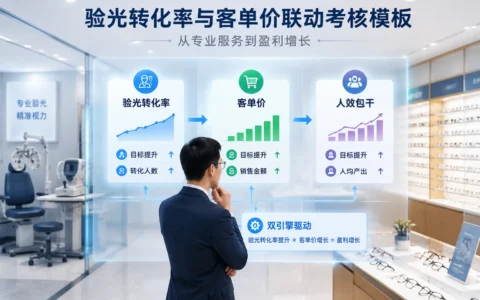 连锁眼镜店长考核模板：验光转化率与客单价双核联动绩效指南（2026年版）