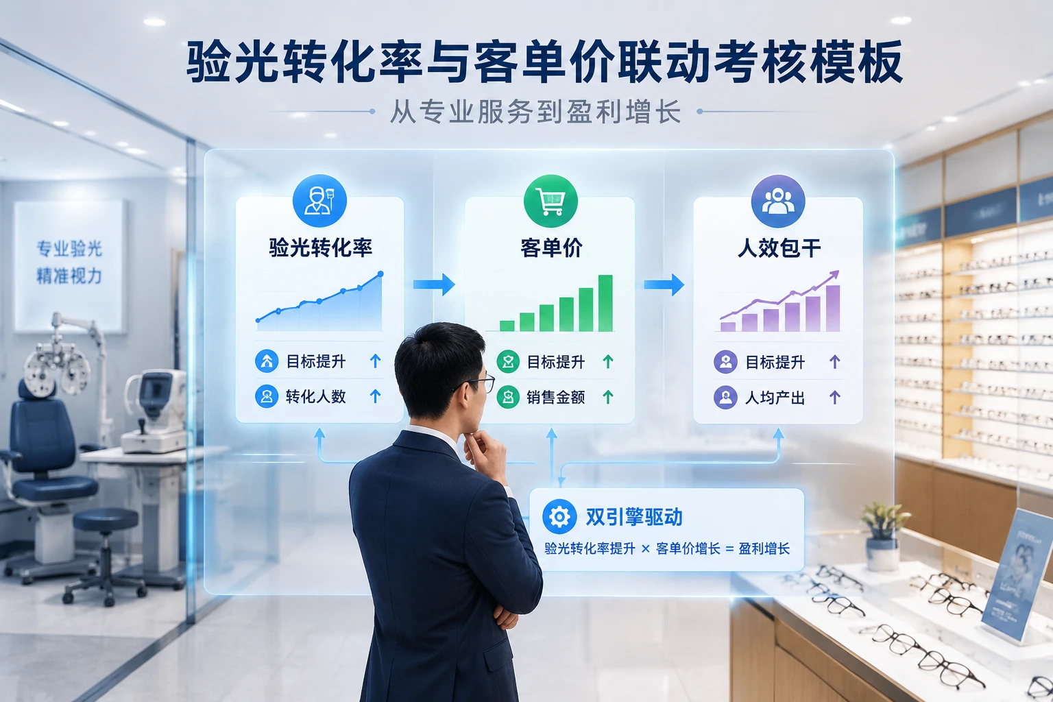 连锁眼镜店长验光转化率与客单价联动考核模板（2026年版）