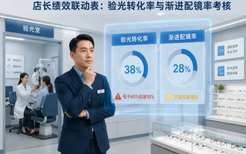 2026年连锁眼镜店长月度绩效联动模板：验光转化率与渐进配镜率双控考核实操版）
