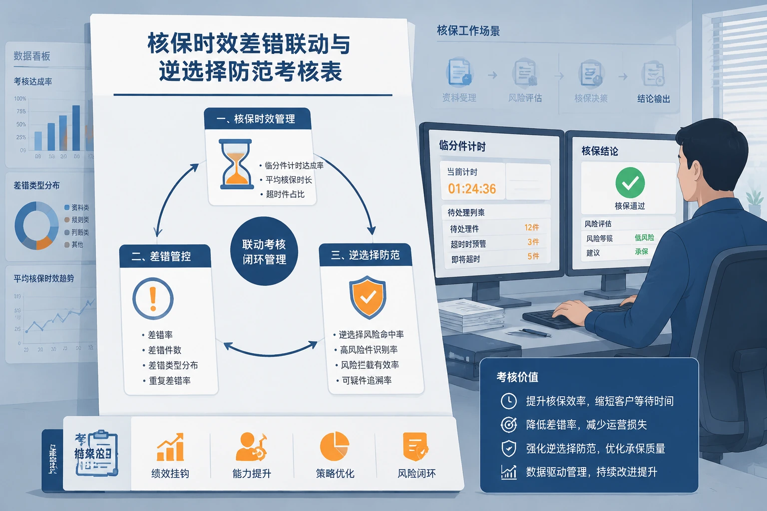 核保时效差错联动与逆选择防范考核表