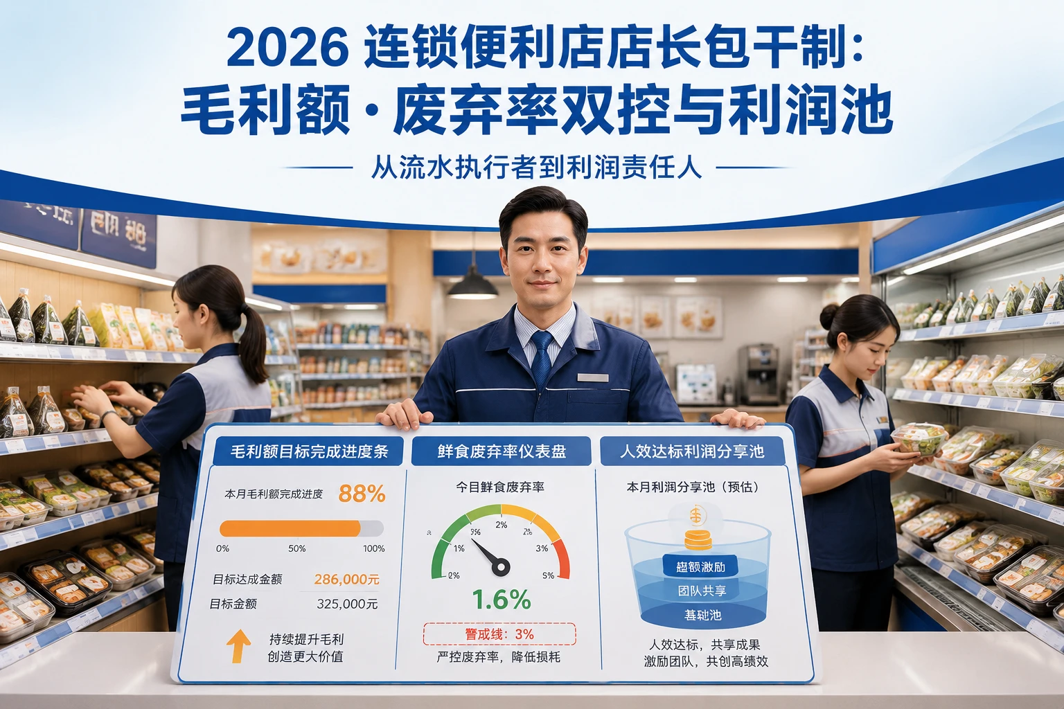 2026年连锁便利店店长包干制:毛利额废弃率双控与利润池