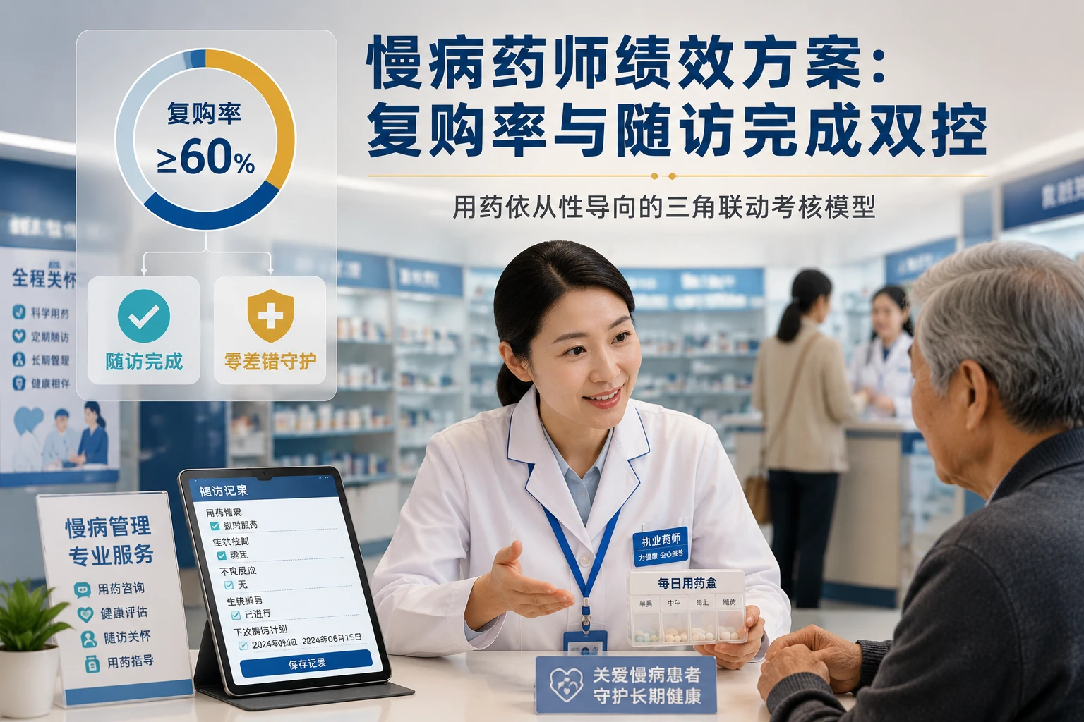 连锁药店慢病药师绩效方案:复购率与随访完成双控(2026年版)