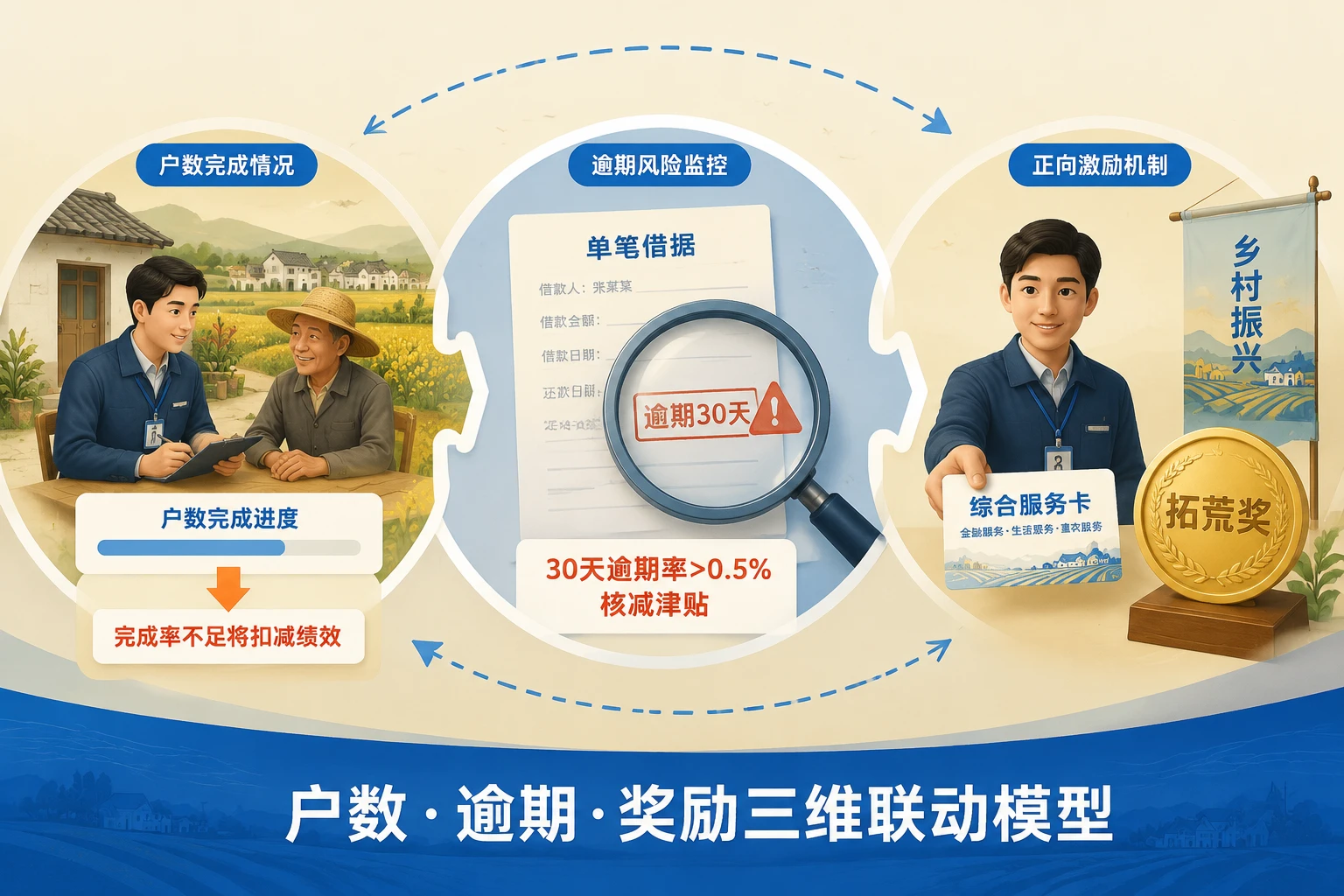 村镇银行小微客户经理户数逾期双控考核表